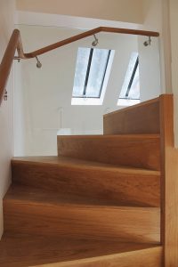 Wooden staircase details